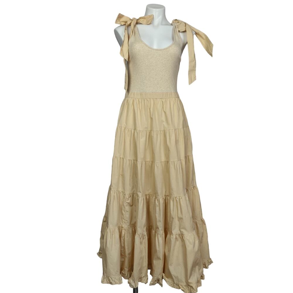 Ulla Johnson Hope Tiered Tie Shoulder Cotton Dress Size Medium Summer Wedding - Picture 3 of 16